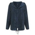 thumbnail image 5 of Godom Rain Jacket Women Lightweight Raincoat with Hood for Hiking Travel Windbreaker Outdoor Active, 5 of 6