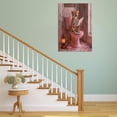 thumbnail image 3 of Mudket Cheetah on Pink Toilet Reading Newspaper Canvas Wall Art, Funny Bathroom Humor Wall Decor Pictures Waterproof Print for Bathroom Powder Room Home Decor , Framed Ready to Hang - 12"L x 8"W, 3 of 9