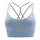 thumbnail image 1 of Ropa interior deportiva para mujer con almohadilla cruzada en la espalda, ropa interior deportiva con cordones, ropa interior de Yoga de soporte medio con copa desmontable, 1 of 5