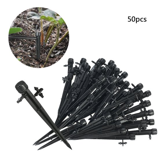 Yeacher 50 Pcs Système d'Irrigation à Débit d'Eau Réglable à 360 Degrés sur Piquet