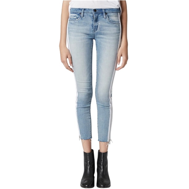 Blank NYC Jeans ajustados con cremallera lateral para mujer, azul, 26