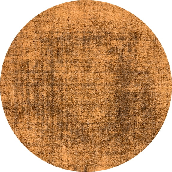 Ahgly Company Indoor Round Oriental Orange Industrial Area Rugs, 4' Round