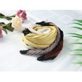 thumbnail image 2 of INSPIRE CHIC Women's Chic Pleated Contrast Color Rhombus Neck Scarf Neckerchief Yellow, 2 of 5