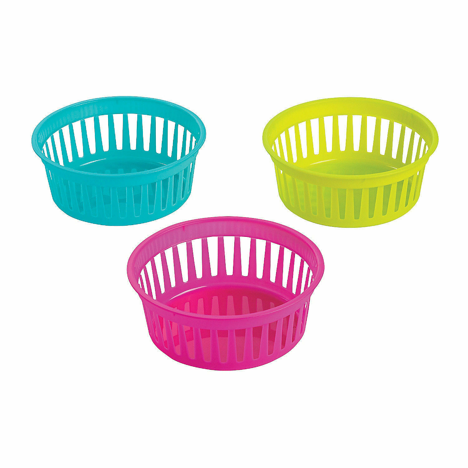 Pastel Classroom Small Round Storage Baskets, Educational, 12 Pieces