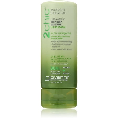 2chic Avocado & Olive Oil Ultra-Moist Deep Deep Moisture Hair Mask, 5 fl (Best Hair Mask For Dry Color Treated Hair)