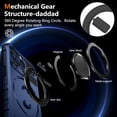 thumbnail image 5 of Case for iPhone 16 Pro Max,Military Grade Design Built-in 360 Degree Rotatable Magnetic Kickstand Heavy Duty Drop Protection Shockproof Phone Case for iPhone 16 Pro Max,6.9 inch（Blue）, 5 of 17