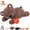 Brown, variant on Puppy Heartbeat Toy Sleep Aid, Dog Anxiety Relief Plush Stuffed Animal with Pulsing Heart Module for Pets, Washable