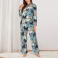 thumbnail image 2 of Naloa Butterflys Pajamas for Women Set, Womens Pajama Sets, Lounge Sets for Women, 2pjs for Women-Large, 2 of 7