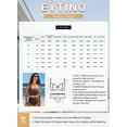 thumbnail image 5 of Eytino Women's High Waisted Bikini Set V Wire Two Piece Swimsuit Tummy Control Full Coverage Bathing Suit Black M, 5 of 8