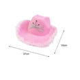 thumbnail image 7 of Segolike Western Cowboy Hats Cowgirl Hat with Windproof Rope Fedora Hat Headwear Felt Wide Brim Casual Jazz Hat for Women Men Party Fancy Dress pink, 7 of 7