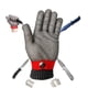 thumbnail image 2 of Guantes resistentes a los cortes Guantes de trabajo de seguridad de carnicero de malla de alambre de acero inoxidable para cortar y pelar (S), 2 of 4