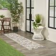 thumbnail image 4 of Nourison Aloha Outdoor Ivory Blue 2'3" x 8' Area Rug (2x8), 4 of 8