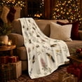 thumbnail image 3 of Bumblebee Wildflower Botanical Scene, Cozy Friendship Quote Scene, Warm Flannel Blanket for Living Room and Reading Nook, Art Lovers Friendship Gift, Artistic Home Decor, 3 of 9