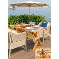 thumbnail image 4 of Outdoor Tablecloth with Umbrella Hole and Zipper, Thanksgiving Fall Rectangle Table Cloth 60x84 Inch Waterproof Tablecloth, Orange Turkey Pumpkin Maple Leaf Picnic Table Cover for Patio Camping, 4 of 7