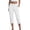 White——Back to School Outfits for Women, variant on Capris for Women Button Zipper Waistband Dress Pants Casual Business Slim Work Pant with Pockets White XL