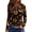 Black, variant on Yuaguia Women Halloween Elements Print Long Sleeve T-Shirt, Spooky Side Split Crewneck Casual Autumn Fall Top for Daily Wear, Work, and Holiday Parties, Purple Pink L