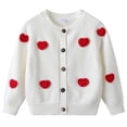 thumbnail image 2 of UngA Toddler Baby Girl Boy Cardigan Long Sleeve Button Knit Sweaters for Girls Boys Knitwear Jacket Warm Solid Outfit Fall Winter Clothes ( Red,7-8 Years), 2 of 4