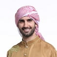 thumbnail image 4 of Travelwant Men's Large Arab Shemagh Headscarf Muslim Headcover Shawl Keffiyeh Arabic Scarf, 4 of 7