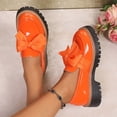 thumbnail image 6 of Orange Women'S Sandals Loafers Thick Sole Non Slip Slip On Casual Breathable Lightweight Solid Color Footwear For Spring Summer Daily Wear Size 38, 6 of 9