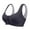 Black, variant on Timegard Bras for Women Front Closure Button Smoothing Breathable Full Support Comfy Daily Bras Summer