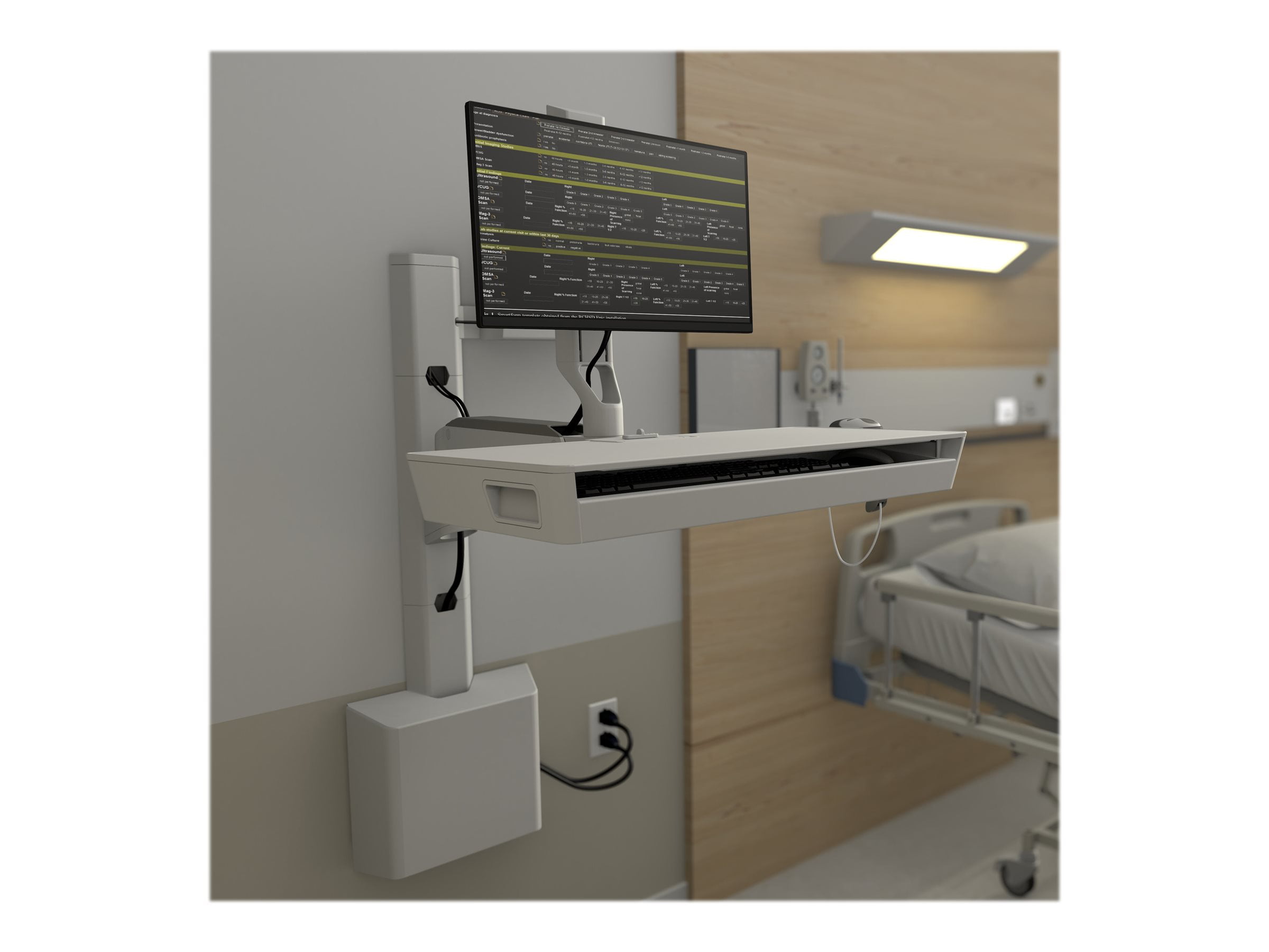 Ergotron CareFit Mounting Arm for Keyboard, Monitor, LCD Monitor - White