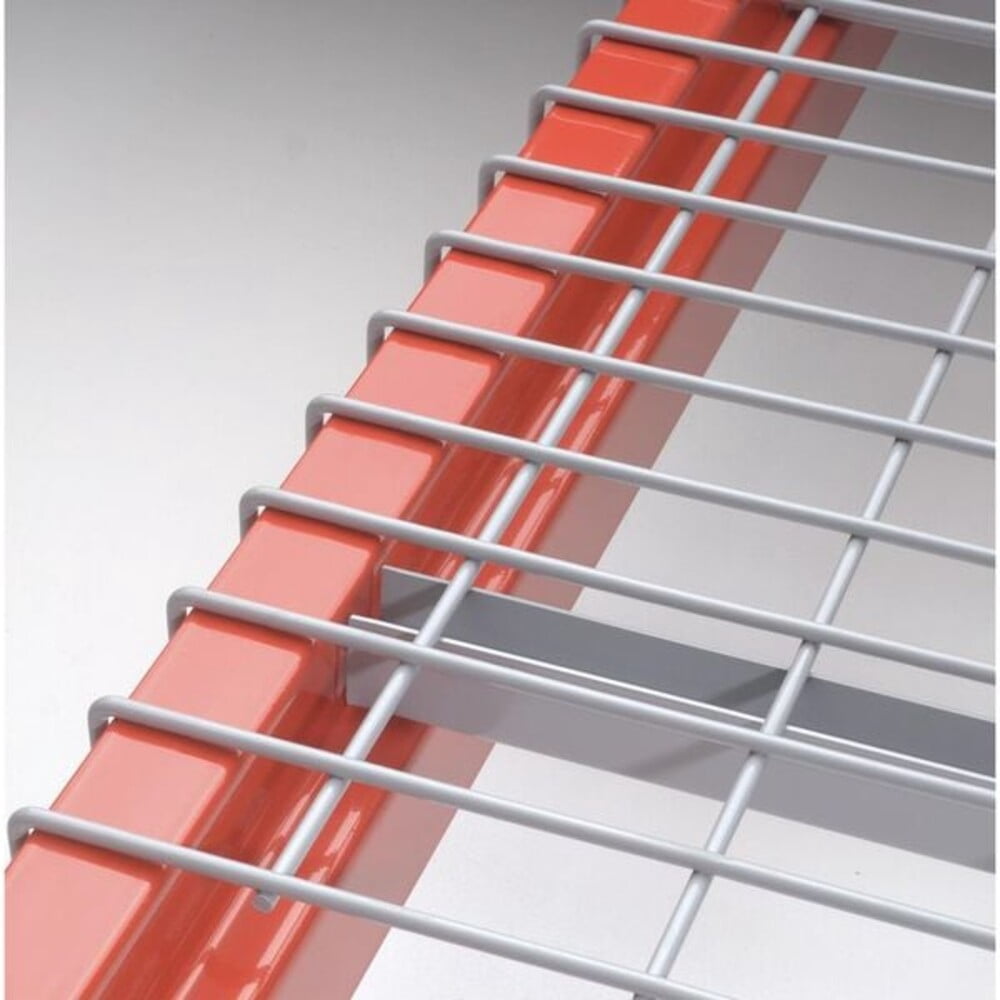 Pallet Rack Decking, Steel Wire, 46 in W, 42 in D, Gray, Powder Coated Finish, Gauge: 5