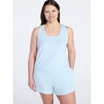 thumbnail image 2 of Joyspun Women’s Pointelle Knit Tank Top and Shorts Pajama Set, 2-Piece, Sizes XS-3X, 2 of 6