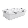 thumbnail image 4 of Caja de almacenamiento con ruedas debajo de la cama, contenedor multifunción transpirable con ruedas, organizador para dormitorio Altura 25cm, 4 of 8