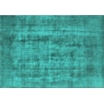 thumbnail image 1 of Ahgly Company Machine Washable Indoor Rectangle Oriental Turquoise Blue Industrial Area Rugs, 5' x 8', 1 of 4