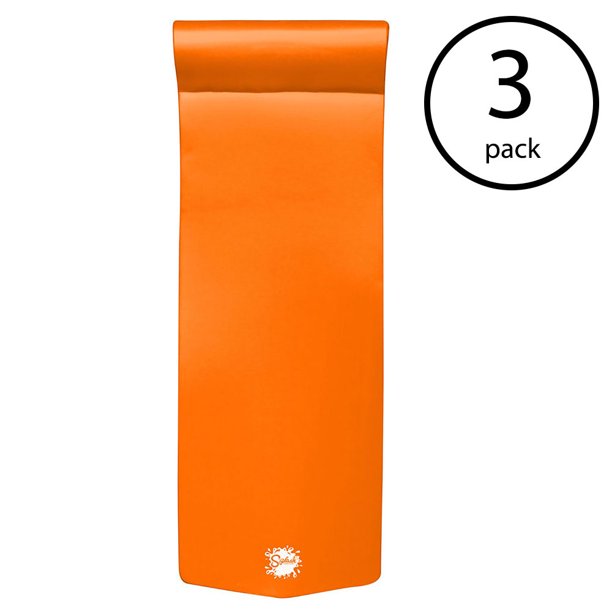 TRC Recreation Splash 70 Inch Foam Raft Lounger Pool Lake Float, Orange (3 Pack) - Walmart.com