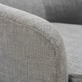 thumbnail image 4 of DREAMSIDEA Modern Upholstered Barrel Chair Swivel Accent Chair for Living Room Linen - Light Grey/Linen, 4 of 4