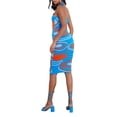 thumbnail image 4 of Yuemengxuan Women’s Fashionable Swirl Jacquard Halter Backless Skinny Knitted Midi Dress, 4 of 7
