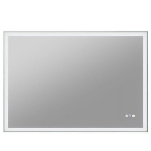 Anzzi Ba-Lmdfx014al 40" W X 28" H Transitional Rectangular Frameless Bathroom Wall Mirror