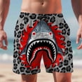 thumbnail image 6 of Timoontee Men's Swim Trunks Elastic Waist Drawstring Summer Beach Shorts Animal Graphic Print Shorts Lightweight Board Shorts Hawaiian Bathing Suits Gray L, 6 of 9