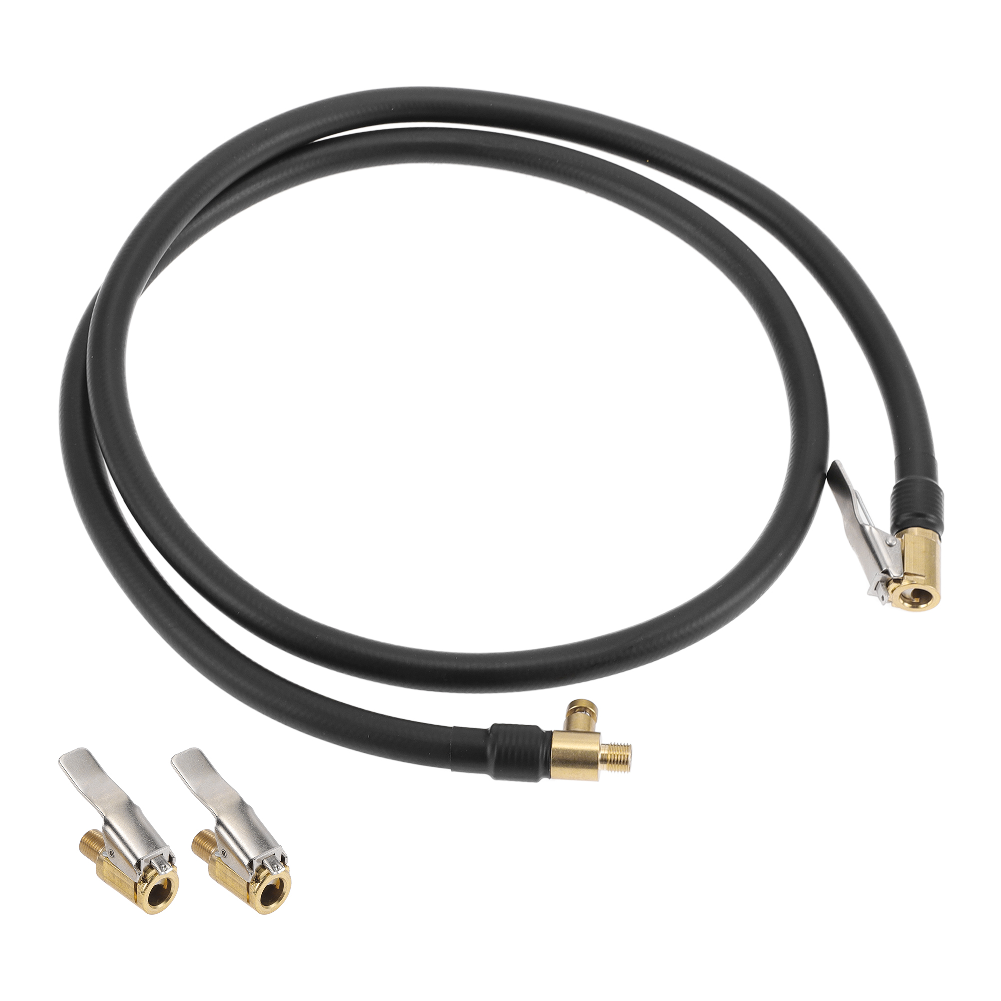 1 Set 45.28inch Tire Inflator Extension Tube Deflatable 0.305inx32TPI for Car Motorcycle Bicycle