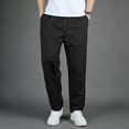 thumbnail image 2 of Vedolay Mens Lounge Pants Overalls Buttons Multi Pocket Casual Pants Hiking Pants Black,4XL, 2 of 5