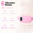 thumbnail image 5 of TeSabMi Portable Heating Pad for Period Cramps, Cordless Heating Belt, 6 Heat Levels, 6 Vibration Modes, Stocking Stuffers, Gifts for Women, Pink, 5 of 10