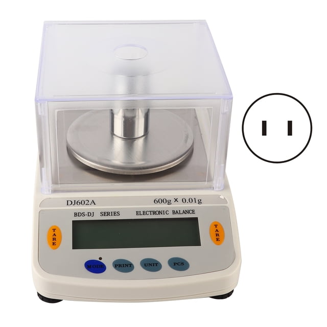 Electronic Scale Portable Digital Display Balance Laboratory Weighing Tool AC100V-240V600g/0.01g US Plug