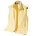 thumbnail image 2 of WTOBBY Winter Light Luxury Fashion Fleece Vest for Men, Sleeveless Waistcoat Jacket in Solid Color, Warm Casual Layering Piece for Cold Weather Style,Yellow L, 2 of 4