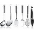 thumbnail image 1 of shiyou-Stainless Steel Cooking Utensils Set 6 Pieces, Kitchen Tools Set Include Metal Spatula Set, Skimmer, Ladle, Tong, Whisk, Kitchen Gadgets Essentials New Home Must Have, 1 of 4