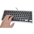 thumbnail image 1 of Mini USB Slim Wired 78 Key Small Super Thin Compact Keyboard, Black & Silver, 1 of 1