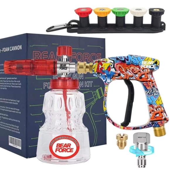 Kit de pistola rociadora y cañón de espuma para hidrolavadora BEAR FORCE