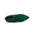 thumbnail image 4 of BLISSFUL STEP Women's Pointed Toe Stiletto Heels Chelsea Ankle Booties Emerald Green 9, 4 of 7