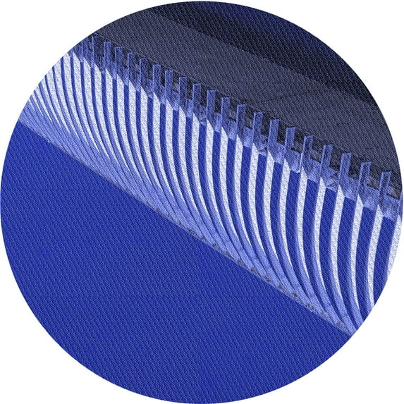 Ahgly Company Indoor Round Patterned Cobalt Blue Area Rugs, 6' Round