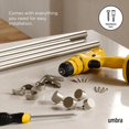 thumbnail image 3 of Umbra Cappa Double Curtain Rod Set for Window Drapery – Extends from 36 to 66 Inches and Includes 2 Adjustable Curtain Rods, Matching Finials, Brackets &amp; Hardware, Nickel, 3 of 7
