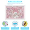 thumbnail image 3 of Diamond Art Kits for Adults Kuromi And My Melody Diamond Art Gem Art Painting Full Drill Round Art Gem Painting Kit for Home Wall Decor Gifts 8"x12", 3 of 6