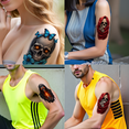thumbnail image 5 of 3 Realistic Temporary Tattoos Waterproof Long Lasting Body Stickers Horror Skull Adult Men Tattoo Sticker Arm Forearm Thigh, 5 of 5