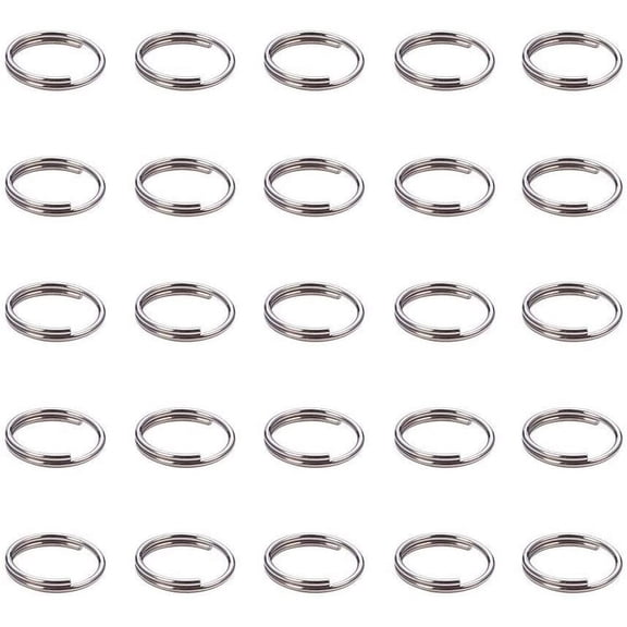 PH 270 Pcs 304 Stainless Steel Split Rings 8mm Double Loop Jump Ring 23 Gauge Close but Unsoldered Jewelry Connector Ring for Bracelet Necklaces Jewelry DIY Crafts Making gray