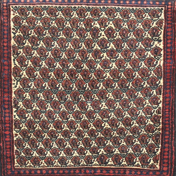 Ahgly Company Indoor Square Traditional Pink Persian Area Rugs, 5' Square