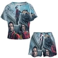 thumbnail image 2 of Ghostbusters Frozen Empire Summer Home Suit For Womens Short-Sleeved Pajama Set 2pcs Loungewear Soft Sleepwear T-Shirts Tee Shirt Top And Short Sleeping Pants, 2 of 8